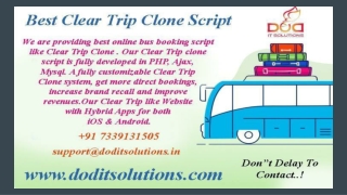 Online Best Clear Trip Clone System - DOD IT SOLUTIONS