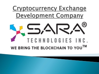 Cryptocurrency Exchange Development Company