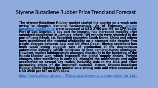 Styrene Butadiene Rubber pricing