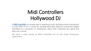 MIDI Controllers - Hollywood DJ