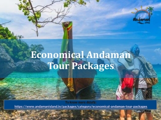 Economical Andaman Tour Packages