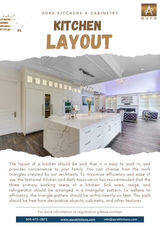 Kitchen Layout - Aura Kitchens and Cabinetry