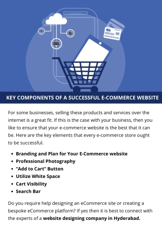 KEY COMPONENTS OF A SUCCESSFUL E-COMMERCE WEBSITE