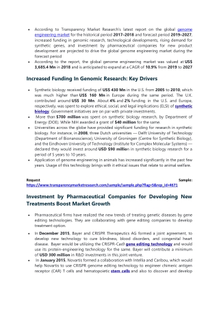 Genome Engineering Market