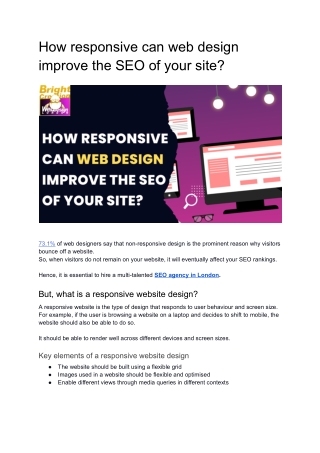 How responsive web design can improve the SEO of your site