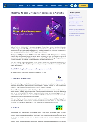 Best Play-to-Earn Development Companies in Australia