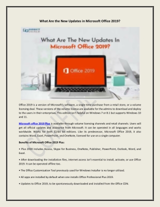 Install Office 2019 for Windows/IOS