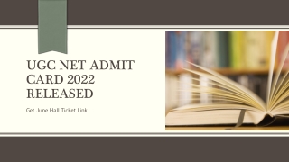 UGC NET Hall Ticket 2022 Released