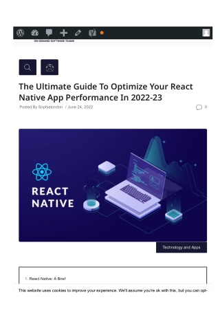 The Ultimate Guide To Optimize Your React Native App Performance In 2022-23