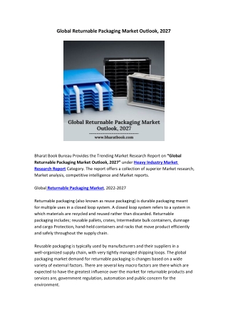 Global Returnable Packaging Market Outlook, 2027