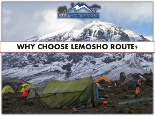 WHY CHOOSE LEMOSHO ROUTE