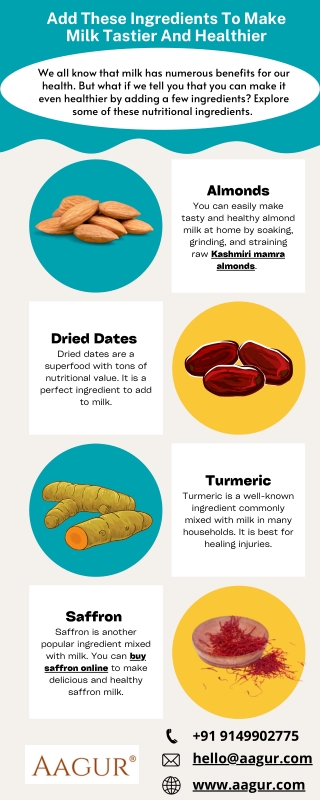 Add These Ingredients To Make Milk Tastier And Healthier