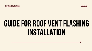 Best Way To Install Roof Vent Flashing!