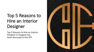 Top 5 Reason to Hire an Interior Designer | Casa Exotique Gurgaon