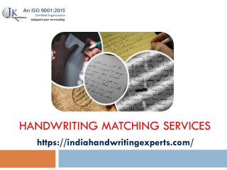 Handwriting Matching Services - India Handwriting Expert