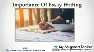 Importance Of Essay Writing Services in USA