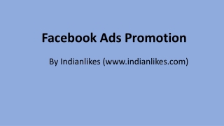 Facebook ads promotion by indian likes