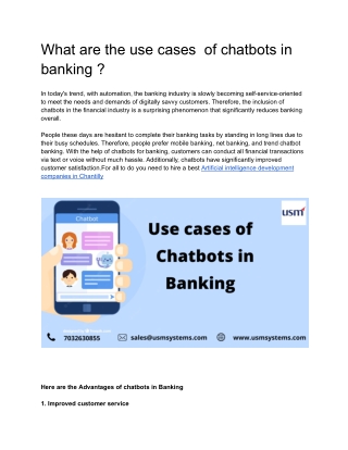 usecases of chatbot - Google Docs