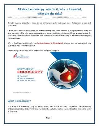 All You Need to Know About Endoscopy