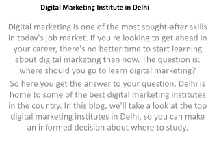 Best Digital Marketing Course in Bhiwani