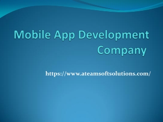 Best Mobile  App Development Company