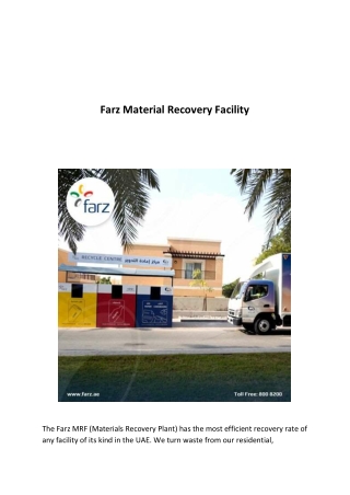 Farz Material Recovery Facility