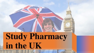 Study Pharmacy in The UK