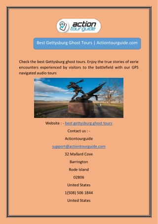 Check the best Gettysburg ghost tours