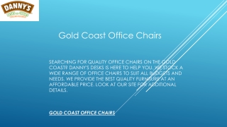 Gold Coast Office Chairs  Dannysdesks.com.au