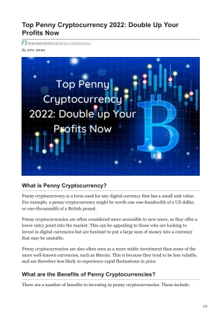 fxreviews.best-Top Penny Cryptocurrency 2022 Double Up Your Profits Now