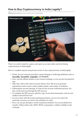 fxlearnpro.com-How to Buy Cryptocurrency in India Legally