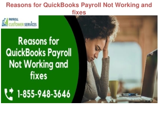 Reasons for QuickBooks Payroll Not Working and fixes