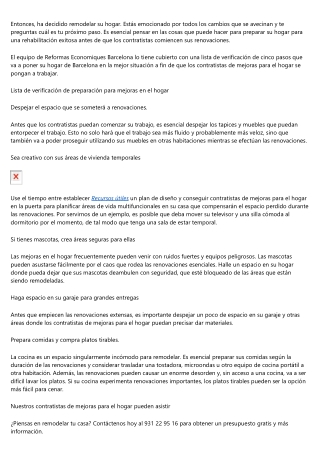 Claves para realizar una reforma exitosa
