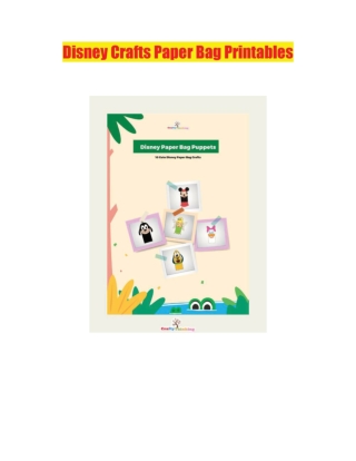 Disney Crafts Paper Bag Printables