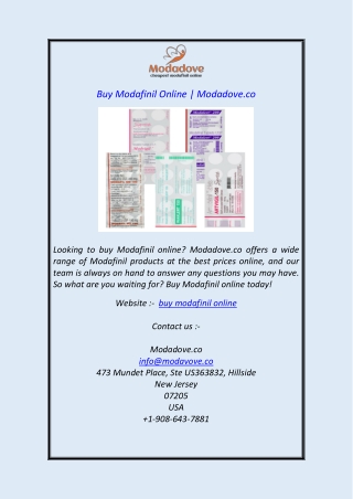 Buy Modafinil Online  Modadove.co