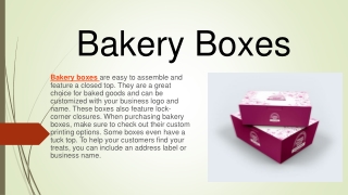 bakery boxes