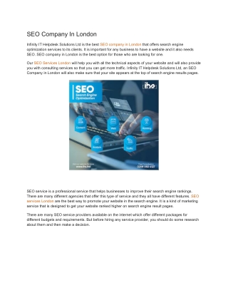 SEO Company In London