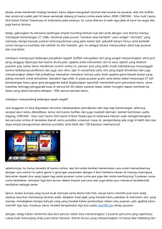 Alat Cmd368 - Situs Judi Casino Slot Game Online Terpercaya Di Indonesia Kerbau