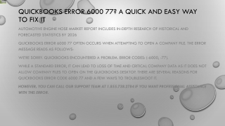 A complete procedure to resolve QuickBooks error 6000 77