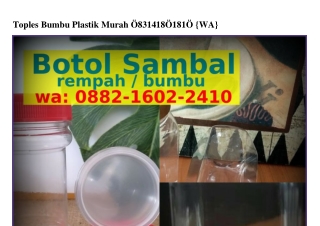 Toples Bumbu Plastik Murah Ö8౩l_4l8Ö_l8lÖ{WA}
