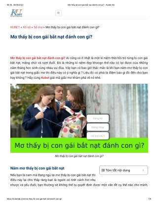 Mơ thấy bị con gái bắt nạt đánh con gì_ - Kubet Ab