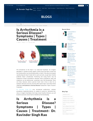 Is Arrhythmia is a serious disease- Symptoms- Types- Causes- Treatment