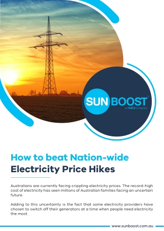 How to beat nation-wide electricity price hikes-link