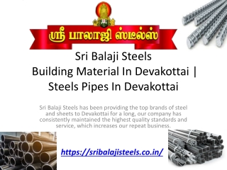 Building Material In Devakottai | Steels Pipes In Devakottai