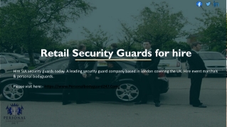 Retail Security Guards for hire