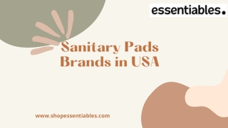 Sanitary Pads Brands in USA