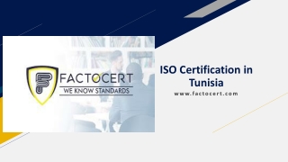 ISO Certification in Tunisia