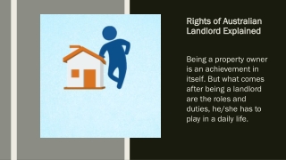 Rights of Australian Landlord Explained