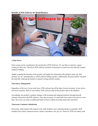 #1 POS Software  in Dubai