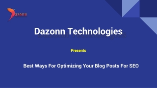 Best Ways For Optimizing Your Blog Posts For SEO